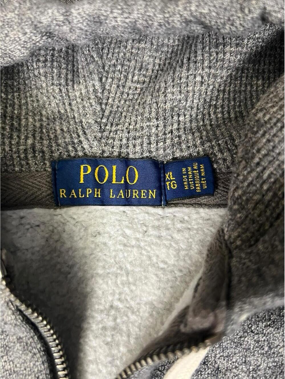 Polo By Ralph Lauren Men’s XL Grey Zip Up Thermal Fleece Hoodie - Picture 4 of 6